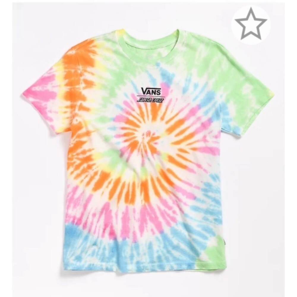 Vans x Santa Cruz Screaming Check Rainbow Tie Dye T-shirt